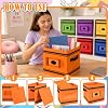 6 piezas de cestas de almacenamiento de crayones de 11 pulgadas para aula con bolsillos de PVC transparente y tarjeta de crayones, cubos de tela plegables coloridos con asas, organizador para maestros, guardería, preescolar 8