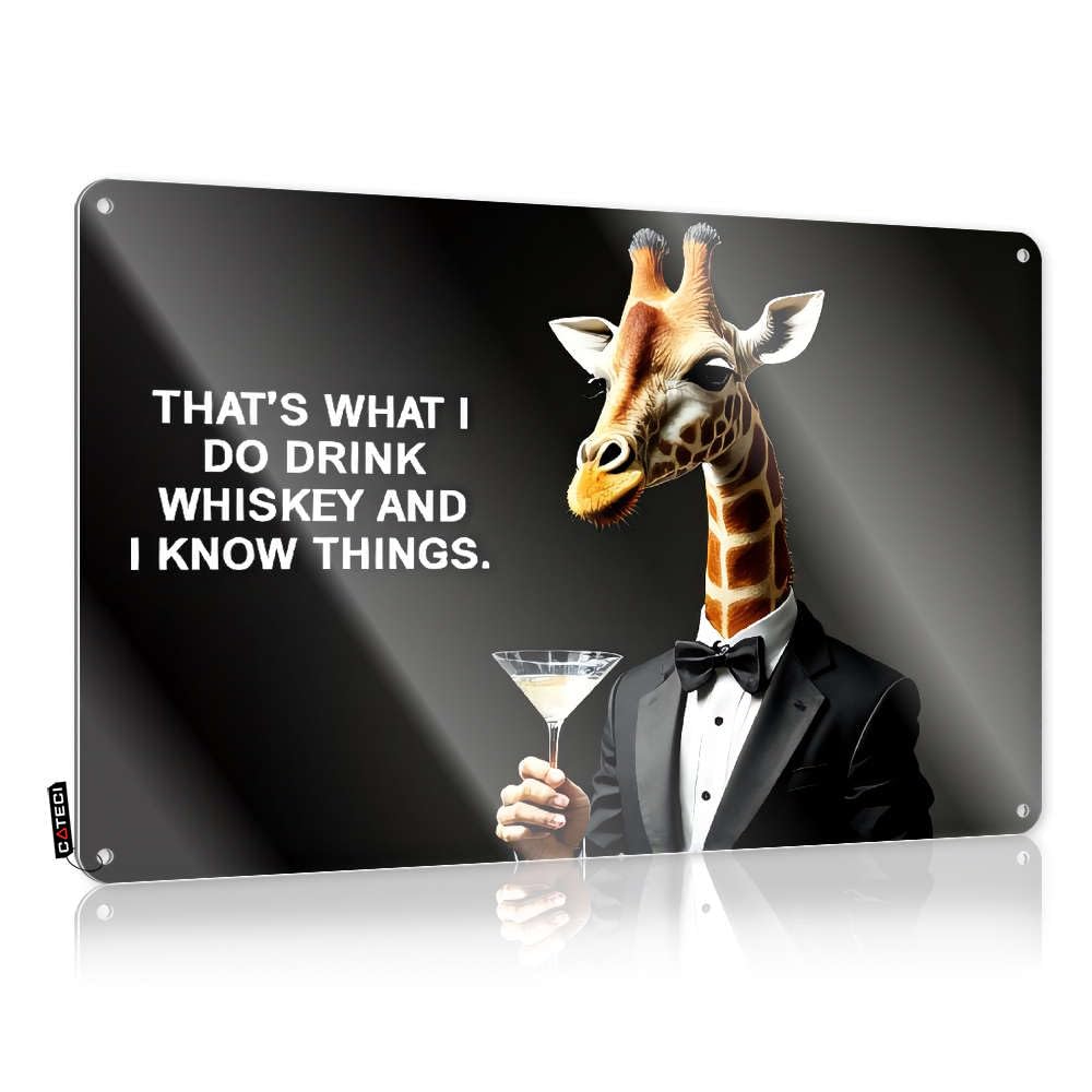 Funny Tin Metal Signs That'S What I Do. Drink Whiskey And Know Things. Tin Sign Man Cave Wall Decor Bar Man Cave Decor(20X30CM)