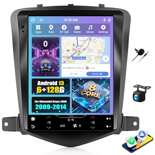 [Autoradio Android Doppio DIN con Carplay Wireless e Android Auto] per Chevrolet Cruze J300 (2009-2014). Questa autoradio android supporta carplay e android auto tramite un cavo USB cablato o connettività wireless Bluetooth e Wi-Fi. L'autoradio riceverà rapidamente sul tuo telefono le applicazioni supportate dal sistema attuale, come messaggi, musica, mappe, e consentirà il controllo vocale come Siri o l'assistente vocale per utilizzare le app o controllare l'autoradio.