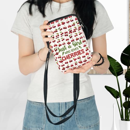 LEVLO Funny Cherry Crossbody Bag Fruit Lover Gift Cherries Shoulder Bag Cherry Lover Merchandise3