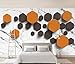 Produktbild Fototapete 3D Tapete Nordisches Minimalistisches Hexagonmosaik Tapeten Vliestapete 3D Effekt Wandbild Wanddeko Wandtapete