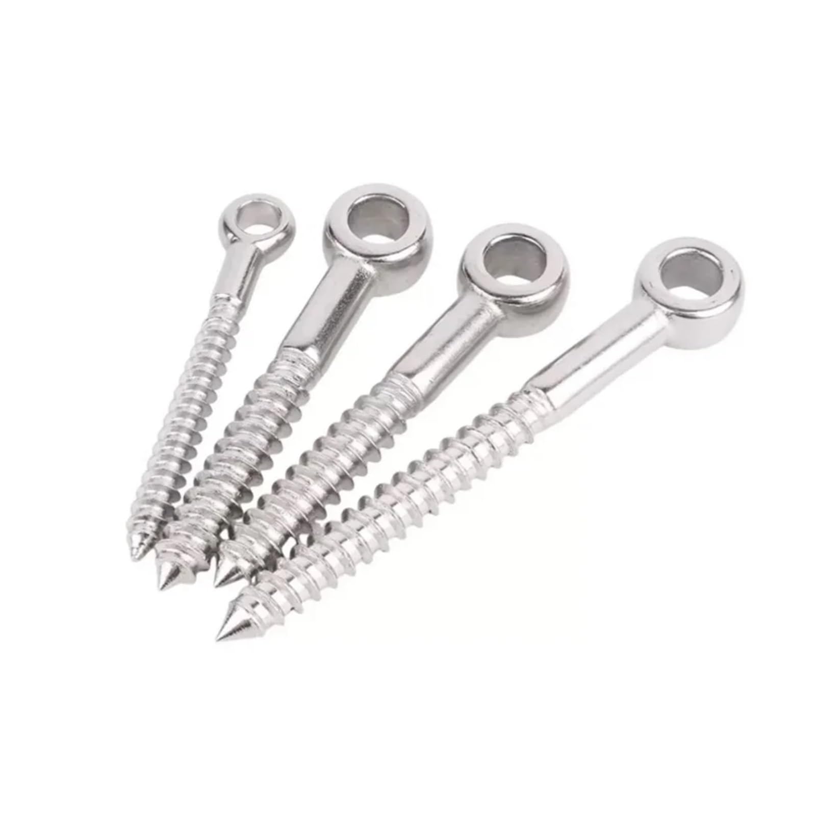 Pernos de Ojo de Acero CáNcamos Tornillos de ojo pez acero inoxidable 316 con orificio, autorroscantes for madera, pernos ojal, M4, M5, M6, M8, M10(M8x80mm-2pcs)