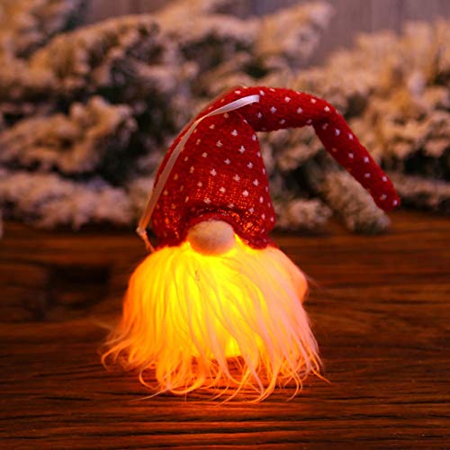 ARTIFUN Navidad Colgantes Lluminación Gnomo Muñeca Colgante Decorativo Árbol de Navidad Adorno Colgante Decoración