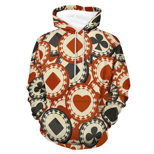 Sweat à capuche poker confortable contre le froid des salles de jeux