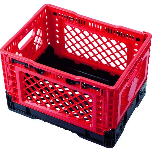 Amazon | TRUSCO(トラスコ) 折りたたみメッシュコンテナ25L レッド TR