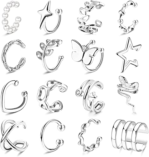 💕ORECCHINI REGOLABILI NON PIERCING💕--Questi orecchini avvolgenti adottano una tecnologia migliorata, un morbido filo di acciaio pieghevole costruito, gli orecchini del polsino progettati per la cartilagine superiore o l'elica e possono essere regolati un po' per adattarsi saldamente al tuo orecchio. Senza foro per piercing, puoi usarli in parti diverse per creare il tuo stile.