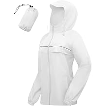 Rain Jacket Women Lightweight Packable Waterproof Raincoat with Hood Windproof Windbreaker for Hiking Running