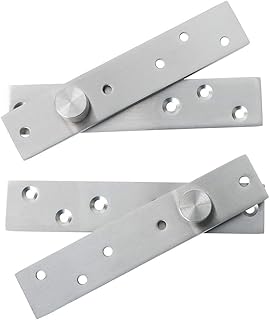 Alise 2 Pcs 6-Inch Length Offset-Axes Rotating Hinge 360 Degree Door Pivot Hinge Concealing Up Down Shaft Hinges,JL5150P-2P Stainless Steel Brushed Nickel