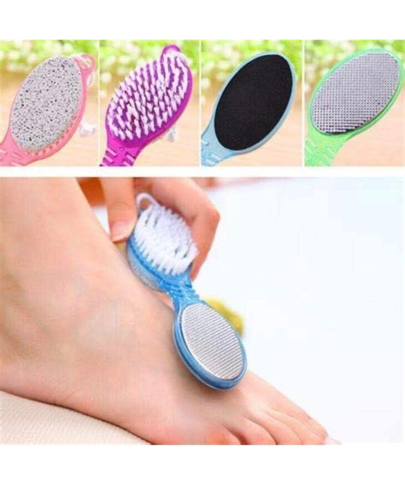 CELLEBII® 4 In 1 Pedicure Brush, Pumice Stone & File foot cleaner scrubber callus remover skinexfoliant 1