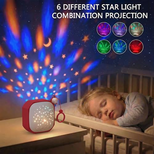 Image of White Noise Sound Machine Baby with Star Projector | Portable Sound Music Soother for Kids & Infants | Perfect Baby Gifts for Christmas Themed Holiday Decor, Car, Travel (Santa Claus)