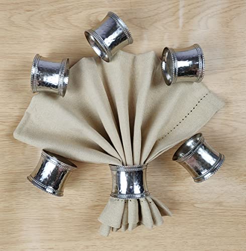 Napkin Ring, Metal Napkin Rings, Round Handmade Napkin Rings For Wedding, Dinner Parties, Christmas, Reception, Kitchen, Family Gatherings, Everyday Use - Set Your Table With Style - 12 Pack - Silver #TOP1