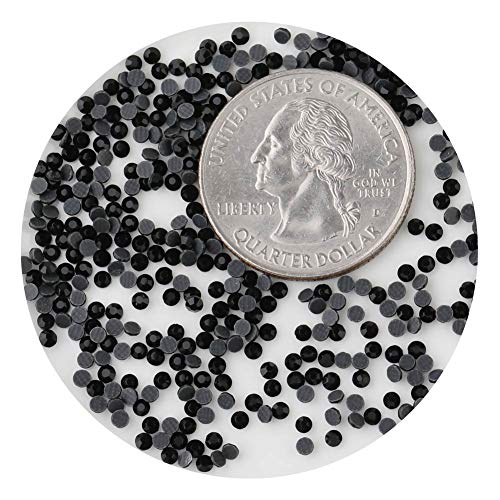Image of Beadsland Crystal Hotfix Rhinestone,Machine Cut Stone 1440pcs /pkg (Black, 3mm)