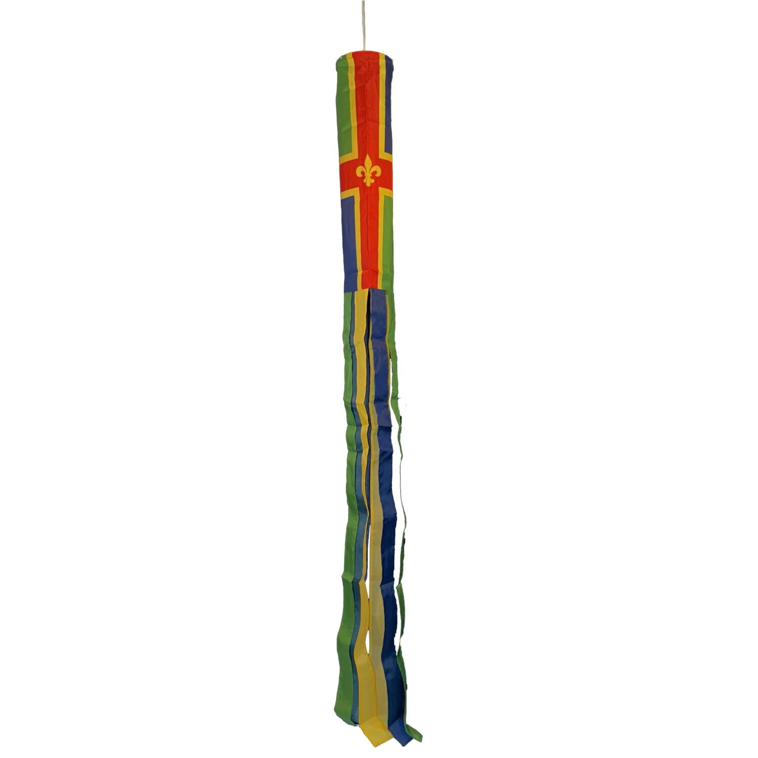 Flagtex Lincolnshire Windsock 150cm x 30cm Premium Polyester Garden Wind Sock | Lincolnshire County Flag Design Outdoor Pole Display for Home Garden Camping Events