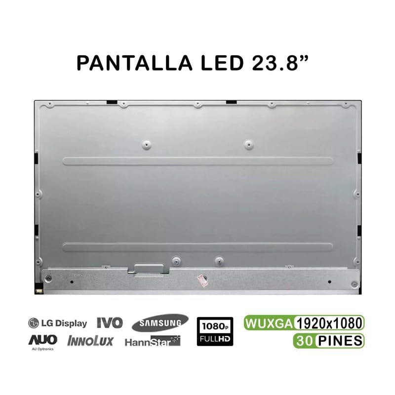 Pantalla LED 23.8" Screen Recambio Compatible con HP All IN One 24-F Series MV238FHM-N20 L01814-J71 Repuesto Laptop Display Conector 30 Pin Full HD 1920X1080 Pieza Portátil Pulgadas
