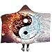 Produktbild Gossip Tai Chi Mit Kapuze Decke Klimaanlage Abdeckung Decke Tragbare Fleece Decke Familie Decke 150 * 200 cm