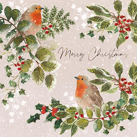 GBCC- Deluxe Boxes of Christmas cards 3 Designs - Robin Design - DELP0024, Multicoloured, 18 x 18 cm - Image 4