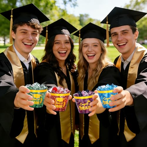 Image of 50 Pack 9 oz Graduation Cups,2026 Gold and Black Graduation Plastic Cups, Disposable Congrats Grad Party Cups for Class of 2026 Decorations School Party Favors Supplies
