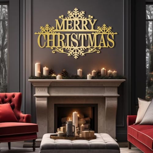 Joyeux Noël métal déco murale durable pour remplacer le plastique jetable