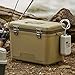 Engel 13qt Live Bait Cooler Box with 2nd Gen 2-Speed Portable Aerator Pump. Fishing Bait Station and Minnow Bucket for Shrimp, Minnows, and Other Live Bait - ENGLBC13-N-T in Tan