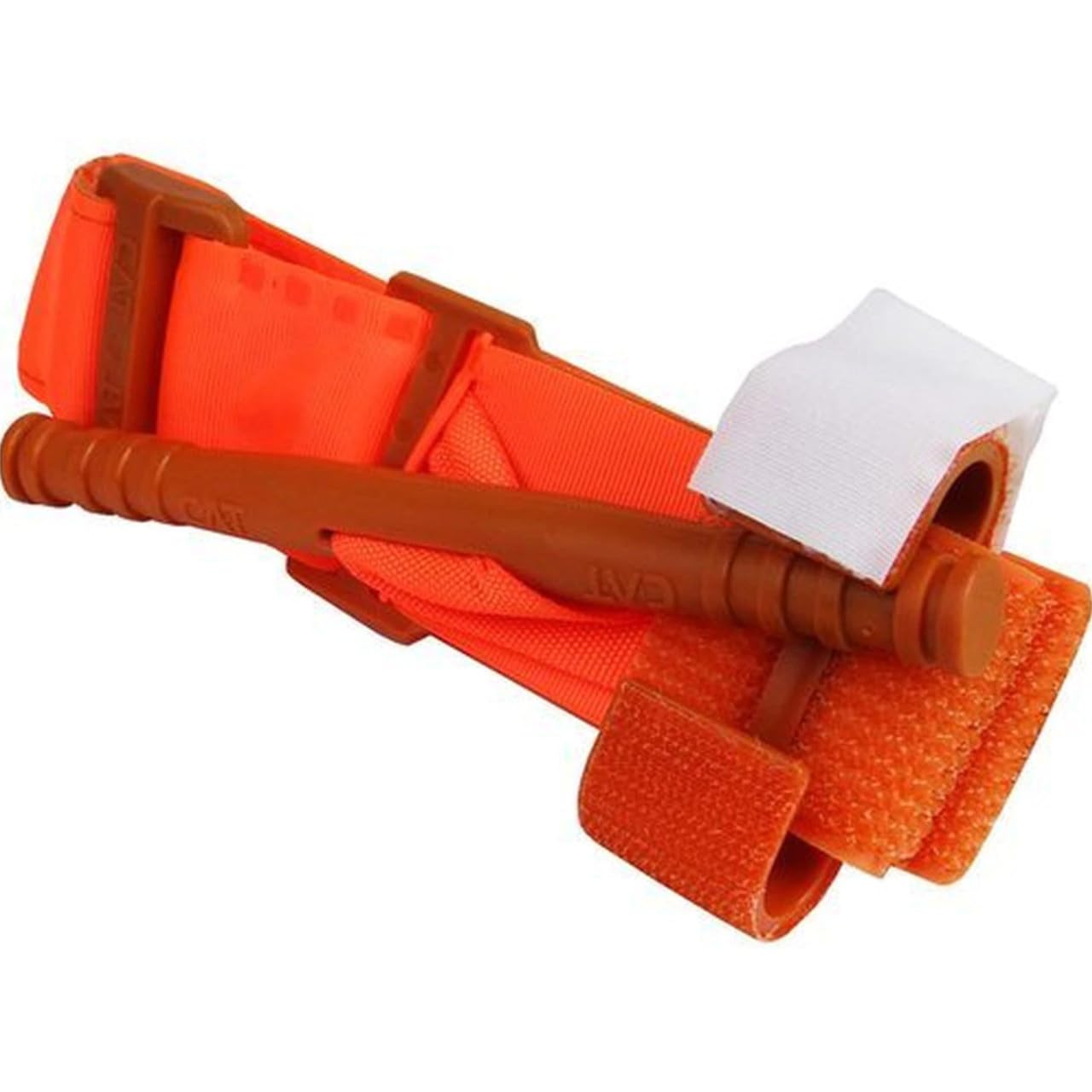 Rescue Essentials Combo de control de sangrado con gasa comprimida y (2) torniquetes de aplicación de combate (naranja)