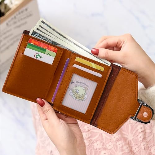Image of Kraptick Women's Wallet -Stylish and Compact Purse Clutch Wallet for Women, Stylish Card Coin Holder, Debit Card Holder, Money Organizer and Travel Wallet for Women with 8 Slots (Brown)