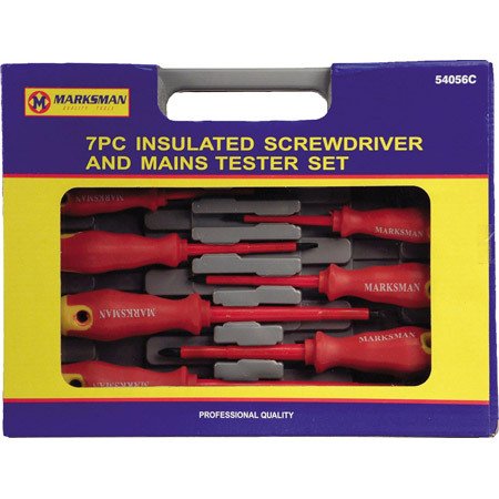 Marksman 8pc Insulated VDE Screwdriver Set Including Mains Tester