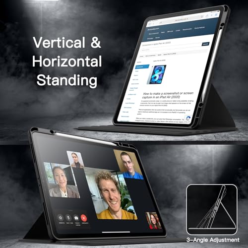 Image of JETech 360 Rotating Case for iPad Pro 12.9 inch 6 /5 /4 /3, Black