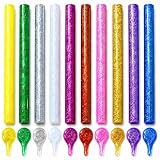 All Temperature Glitter Colorful Hot Glue Sticks, 0.27×3.94 Inch 100-Count Clear Strong Bond for High & Low Temp Glue Guns, Crafts DIY, Wood, Fabric, Metal, Plastic, Ceramics