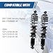 KLV Front Left Right Twin-tube Shocks Absorber Compatible with 2001 2002 2003 2004 2005 Yamaha Raptor 660 YFM660R 700 ATV Gas Shocks 5LP-23350-00-00 5LP-23350-01-00 5LP-13350-41-00 2pcs
