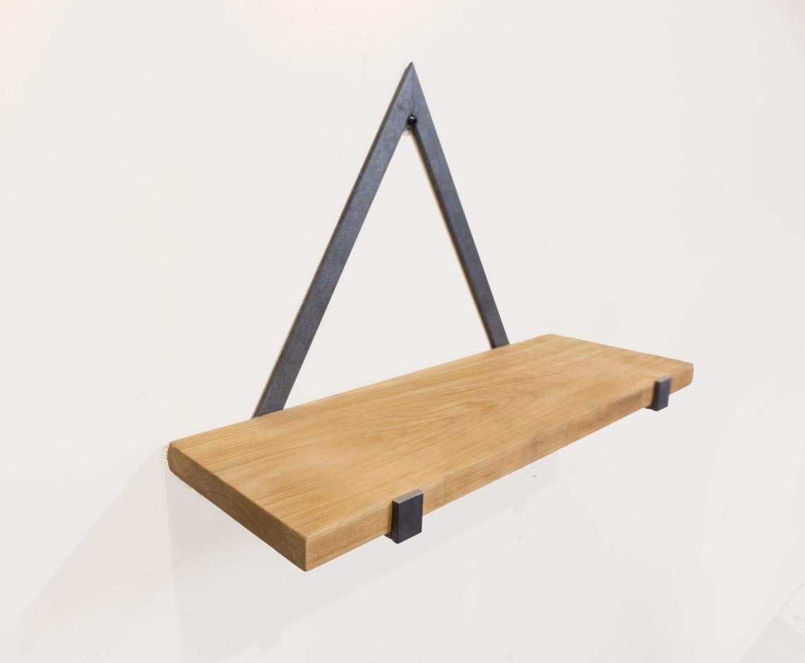Gazelle Gallery - Metal and Wood Triangular Wall Shelf