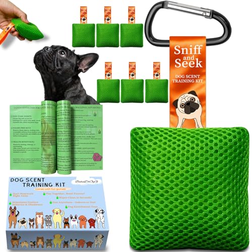 BabieDtOyG Dog Scent Training kit, Brain Games, Hide and Seek Toys - Fun Nose Work Games, Sniff and Seek Sniffing Toys, Nosework Kit, Scent Work Kit for All Ages Dog (Green)