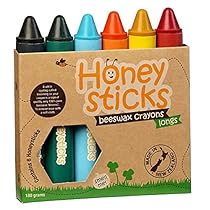 Honeysticks-Ceras-de-Colores-100-Pura-Cera-de-Abeja-6-unidades-Largas-Naturales-No-Toxicas-Seguras-para-Ninos-Hechas-a-mano-en-Nueva-Zelanda-Para-Mayores-de-3-Anos