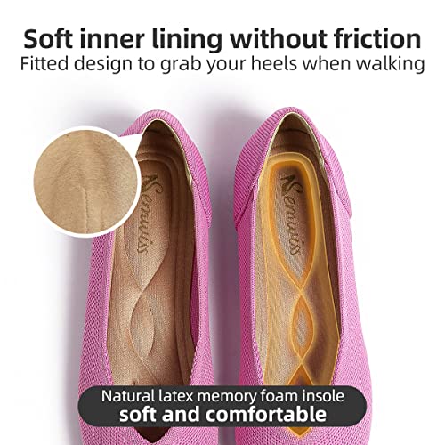 Image of Semwiss Women's Ballet Flats Comfortable Work Dressy Pointed Toe Shoes | Office-ready Comfort: Breathable Knit, Soft Memory Foam, Slip-on Lightweight, Foldable Flats for Business Casual & Formal