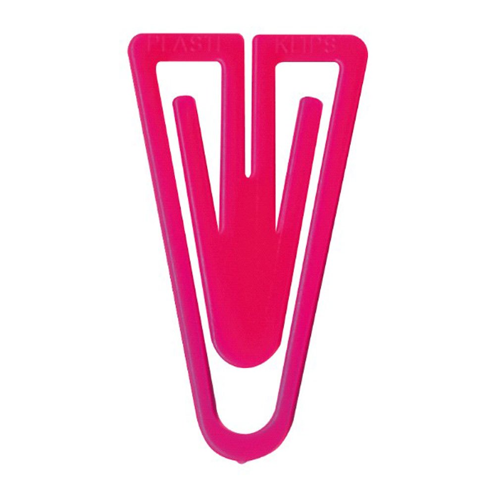 Laurel Büroklammer Plastiklips, PS, 60 mm, Beutel, pink