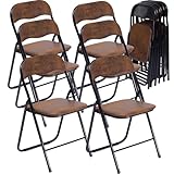 FurnitureR Folding Chairs with...