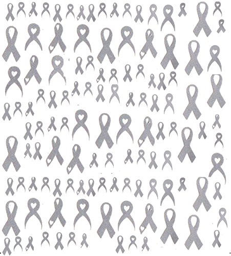 Parkinsons Awareness Collection… (Parkinsons Awareness Silver Ribbon Nail stickers)
