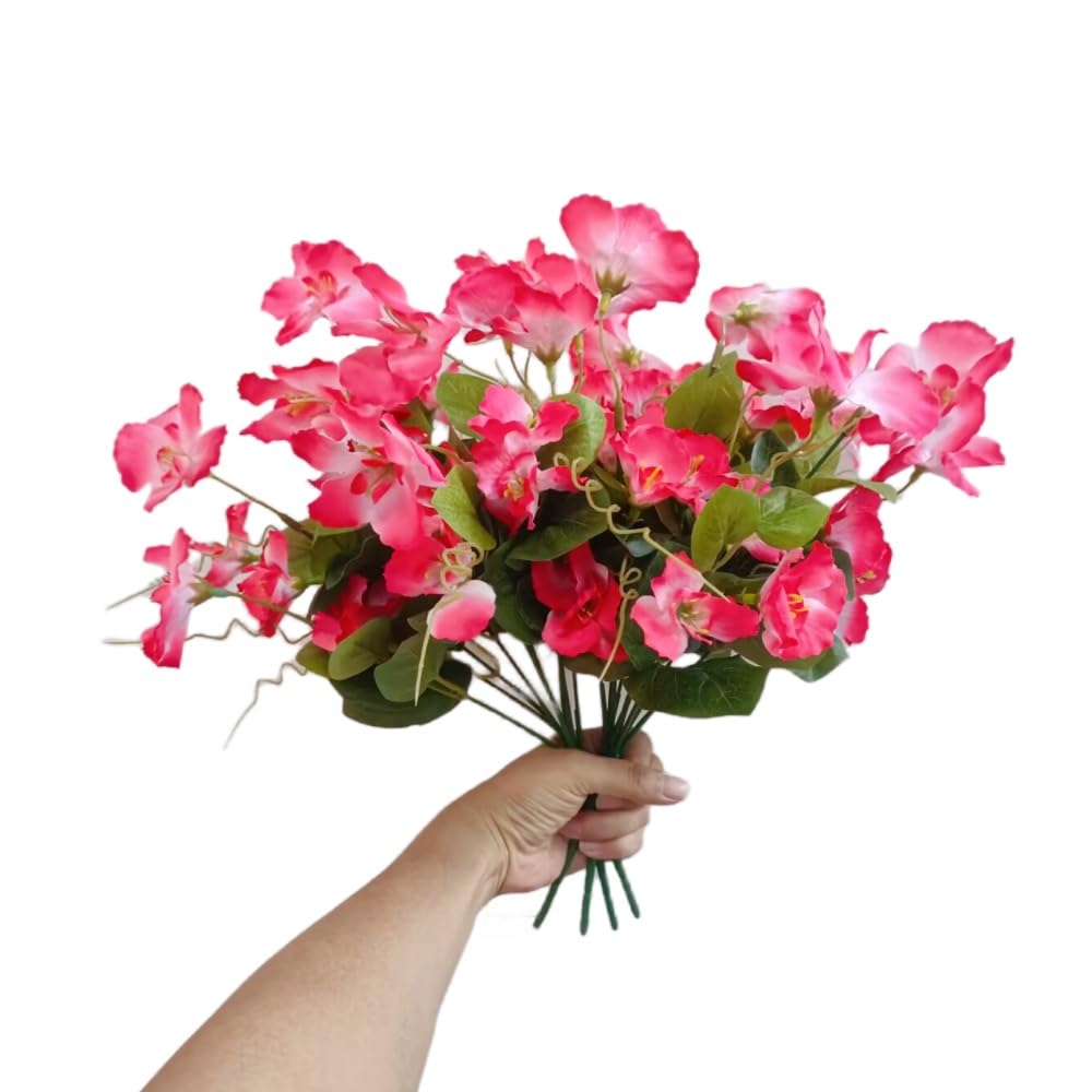 Fleurs d'hibiscus artificielles sans entretien pour reverdir un jardin ou balcon ombragé