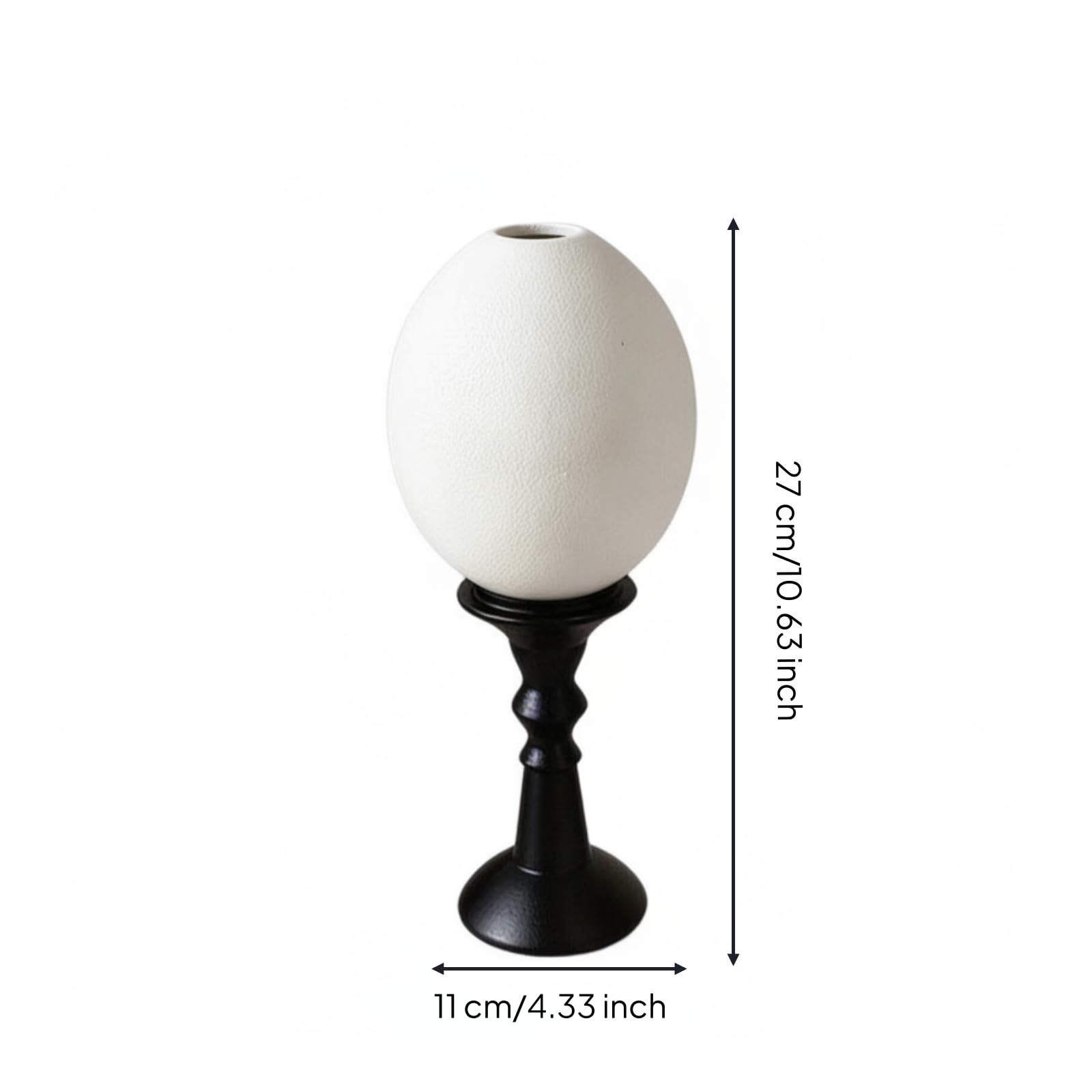 MagiDeal Profumatore Decorativo Bottiglia Diffusore Vaso Essenze Flacone Profumo Contenitore Piede Rotondo E Supporto in Legno E Resina per Diffusione Morbida, Uovo