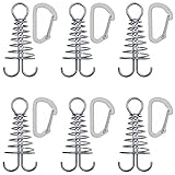 Plan Re craft Spannhaken für Planen, Sonnensegel, Sonnenschirme auf Holzterrassen Einfach und Schnell Terrassen Decks Balkonmöbel Abdeckung Spanner Haken Aus Edelstahl 6 Stück