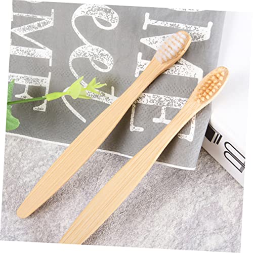 FOMIYES 20 Stück Zahnbürsten Aus Nachhaltigem Holz Für Erwachsene Mit Faserborsten Umweltfreundlich Und Biologisch Abbaubar Quadratisches Ende Für Gründliche Mundhygiene – Bild 5