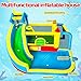 Inflatable Bounce House Water Slide for 3-12 Kids Backyard, 10 in 1 Blow Up Jumping Bouncer with Slide Climbing Wall Obstacles Trampoline Toys, Indoor and Outdoor, Come with Blower, 11.94x10.33x7.84Ft