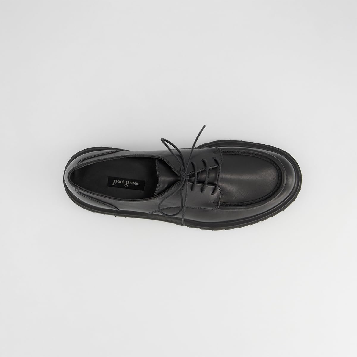Paul Green Damskie buty sznurowane 1237-008 w kolorze czarnym gładka skóra