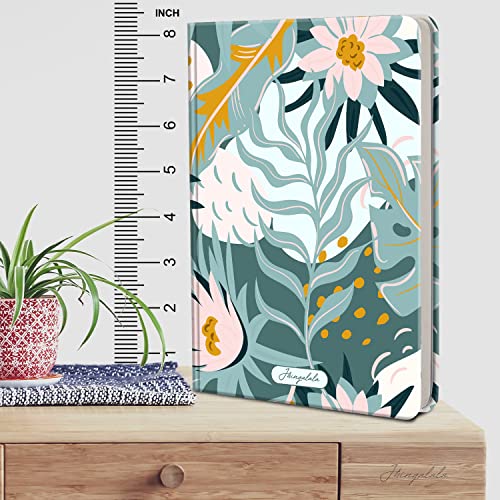 Image of Jhingalala Hardbound Undated Personal Diary | Flower and Leaf Theme Printed A5 Notebook Journal (20 x 14.5 cm, 80 GSM, 192 Ruled Pages)