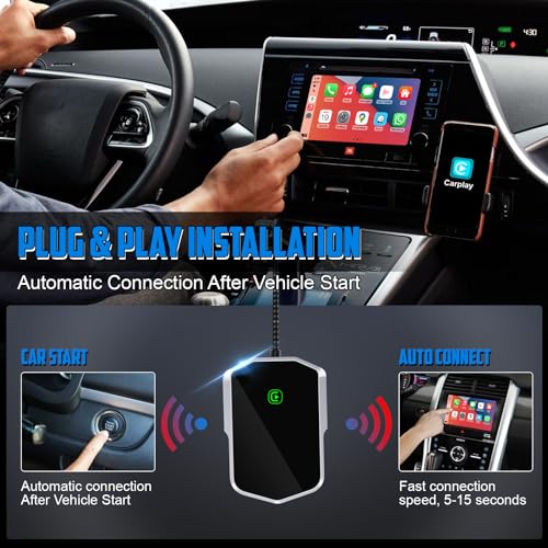 I LITTON Adapter for Car play Wireless Converter Plug & Play Adapter for Car play Covert Wired to Wireless Adapter - Image 2