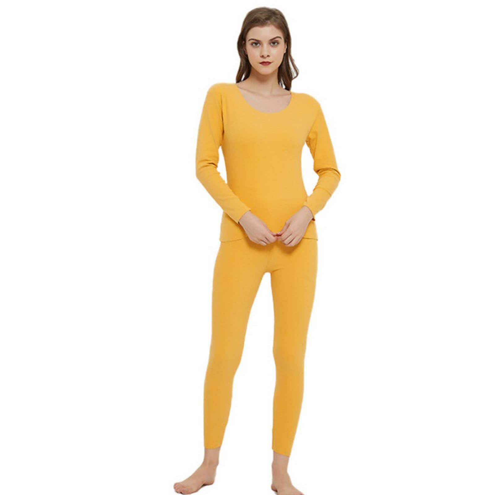 BYBAGSThermal Sweater For Women Thermal woollen underwear ladies double layer ladies intimate women's pajamas warm winter (Color : Hortel�, Size : 3XL EU52 RU62 US22)