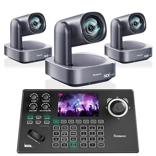 【Telecamera PTZ 4K Tenveo】 La Tenveo VL12UAN è una telecamera professionale 4K dotata di un sensore CMOS premium e zoom ottico 12x per colori vividi e precisione ottica eccezionale. Progettata per meeting remoti via Teams e Zoom, supporta l'uscita simultanea fino a 4K 30fps tramite HDMI, USB 3.0 e 1080P 30FPS tramite streaming IP/NDI. (Nota: microfono integrato non incluso).