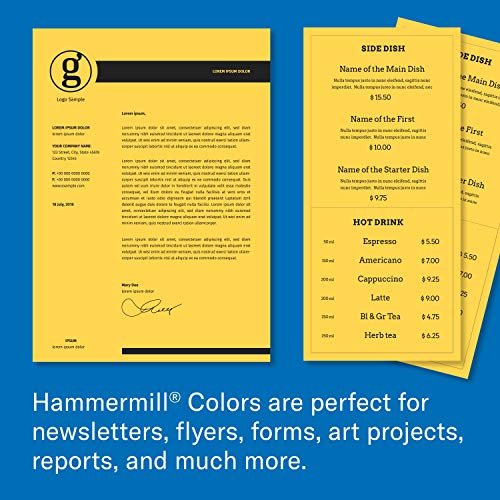 Image of Hammermill Colors Goldenrod, 20lb, 8.5x14, Legal, 5000 Sheets /10 Ream Case (103150C)