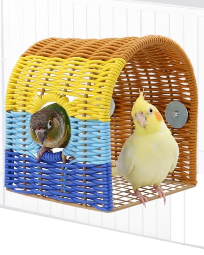 TriGia Paws Spacious Bird Play Tent with Peek Hole, Parrot Hammock Hut