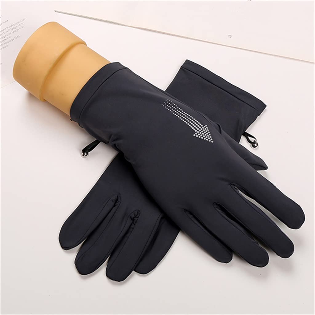 Guantes de seda delgada para hombres conductores de coche y ciclismo de verano