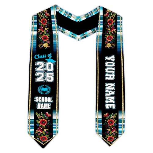 MonkeyVan Honduran Graduation Sash, Custom Honduran American Flag Graduation Sash 2025, Honduras Graduation Stole Style 19